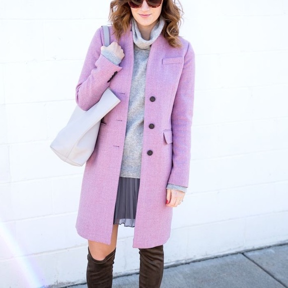 J Crew Regent Topcoat Heather Lavender 8 Gorgeous - Picture 3 of 9
